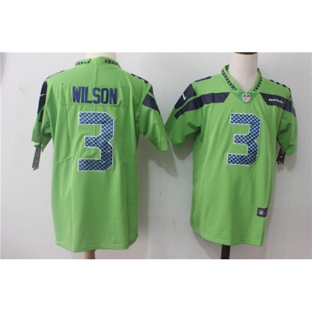 Men's Seattle Seahawks #3 Russell Wilson Green Stitched NFL Vapor Untouchable Limited Jersey