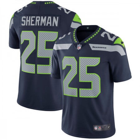 Men's Seattle Seahawks #25 Richard Sherman College Navy Vapor Untouchable Limited Stitched NFL Jersey