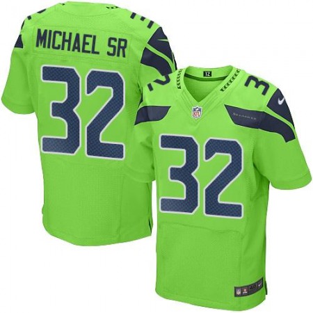Seahawks #32 Christine Michael SR Green Men's Stitched NFL Elite Rush Jersey