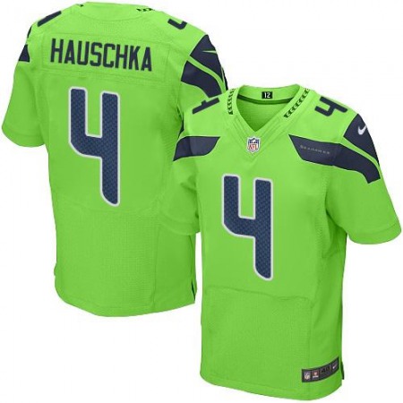 Seahawks #4 Steven Hauschka Green Men's Stitched NFL Elite Rush Jersey