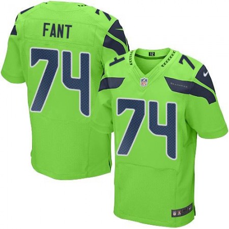 Seahawks #74 George Fant Green Men's Stitched NFL Elite Rush Jersey