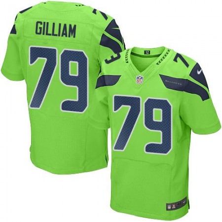 Seahawks #79 Garry Gilliam Green Men's Stitched NFL Elite Rush Jersey