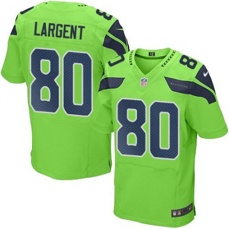 Seahawks #80 Steve Largent Green Men's Stitched NFL Elite Rush Jersey