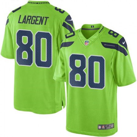 Seahawks #80 Steve Largent Green Men's Stitched NFL Limited Rush Jersey