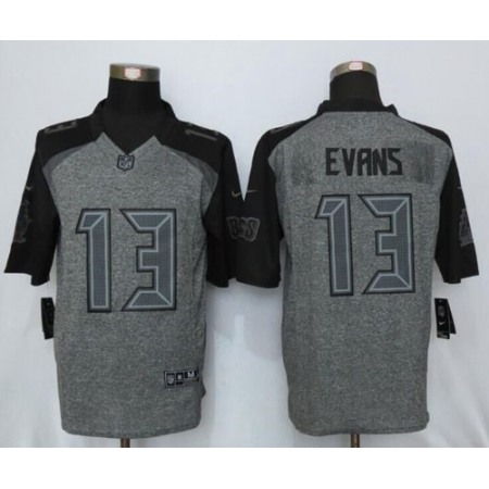 Buccaneers #13 Mike Evans Gray Men's Stitched NFL Limited Gridiron Gray Jersey