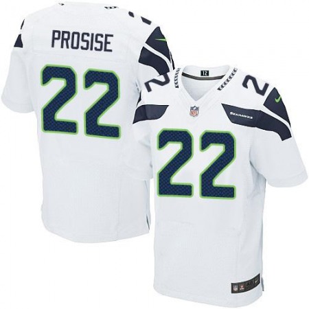 Seahawks #22 C. J. Prosise White Men's Stitched NFL Elite Jersey