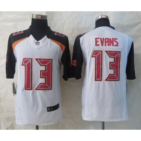 Buccaneers #13 Mike Evans White Men's Stitched NFL New Limited Jersey