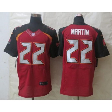 Buccaneers #22 Doug Martin Red Team Color Men's Stitched NFL New Elite Jersey