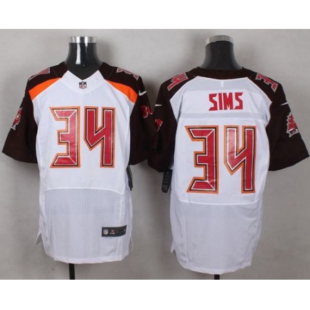 Buccaneers #34 Charles Sims White Men's Stitched NFL New Elite Jersey