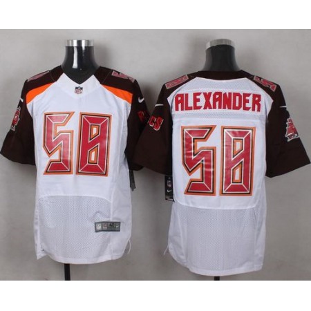 Buccaneers #58 Kwon Alexander White Men's Stitched NFL New Elite Jersey