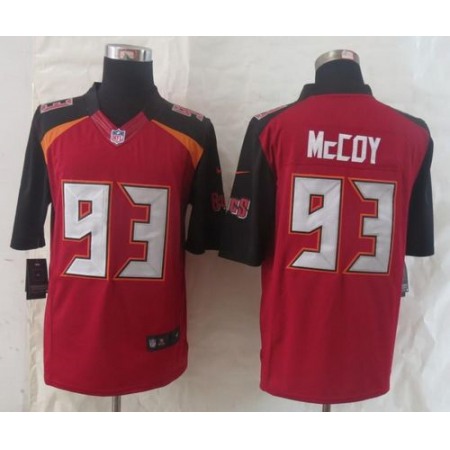Buccaneers #93 Gerald McCoy Red Team Color Men's Stitched NFL New Limited Jersey