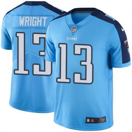 Titans #13 Kendall Wright Light Blue Men's Stitched NFL Limited Rush Jersey