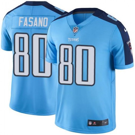 Titans #80 Anthony Fasano Light Blue Men's Stitched NFL Limited Rush Jersey