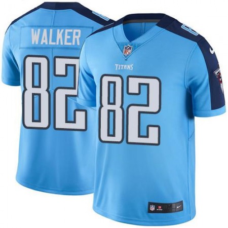 Titans #82 Delanie Walker Light Blue Men's Stitched NFL Limited Rush Jersey