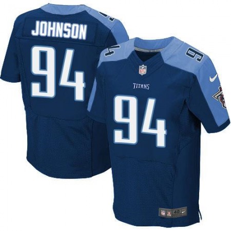 Titans #94 Austin Johnson Navy Blue Alternate Men's Stitched NFL Elite Jersey