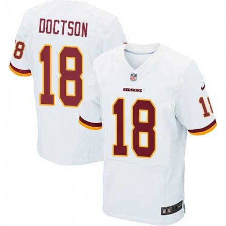 Redskins #18 Josh Doctson White Men's Stitched NFL Elite Jersey