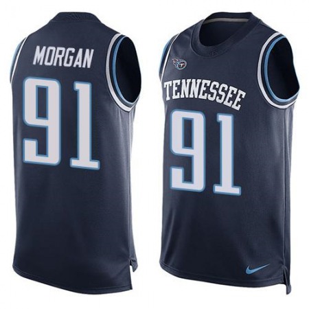 Titans #91 Derrick Morgan Navy Blue Alternate Men's Stitched NFL Limited Tank Top Jersey