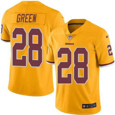 Redskins #28 Darrell Green Gold Men's Stitched NFL Limited Rush Jersey