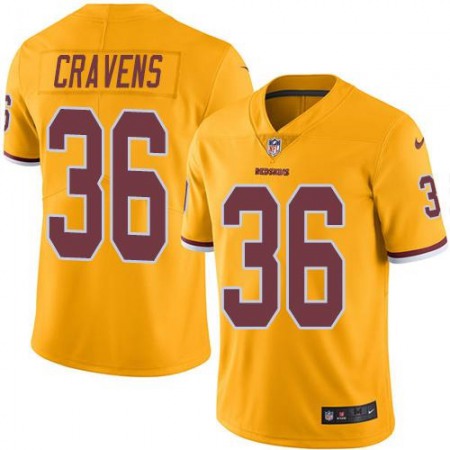 Redskins #36 Su'a Cravens Gold Men's Stitched NFL Limited Rush Jersey