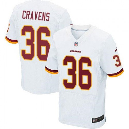 Redskins #36 Su'a Cravens White Men's Stitched NFL Elite Jersey