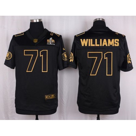 Redskins #71 Trent Williams Black Men's Stitched NFL Elite Pro Line Gold Collection Jersey
