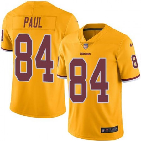 Redskins #84 Niles Paul Gold Men's Stitched NFL Limited Rush Jersey
