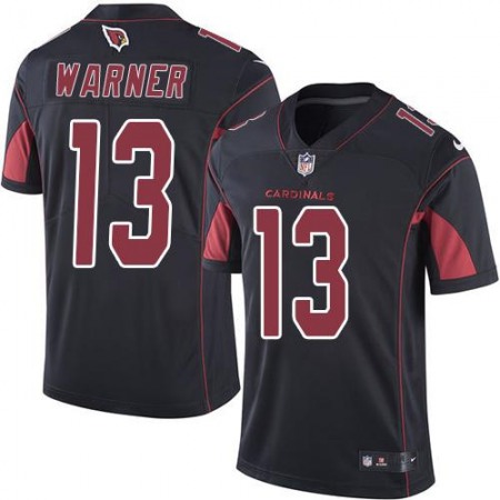 Cardinals #13 Kurt Warner Black Youth Stitched NFL Limited Rush Jersey