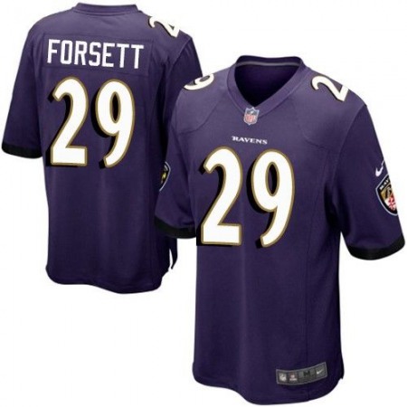 Ravens #29 Justin Forsett Purple Team Color Youth Stitched NFL New Elite Jersey