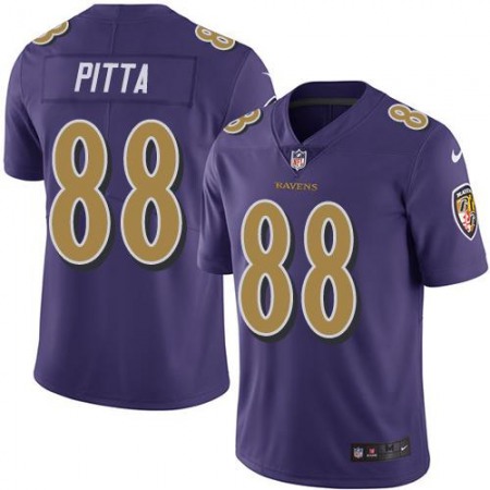 Ravens #88 Dennis Pitta Purple Youth Stitched NFL Limited Rush Jersey