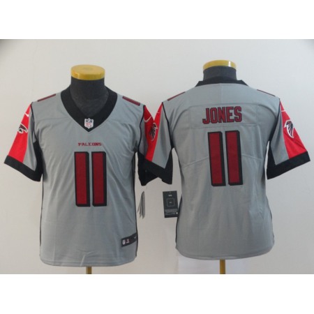 Youth Atlanta Falcons #11 Julio Jones Grey Inverted Legend Stitched NFL Jersey