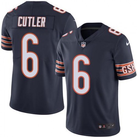 Bears #6 Jay Cutler Navy Blue Youth Stitched NFL Limited Rush Jersey