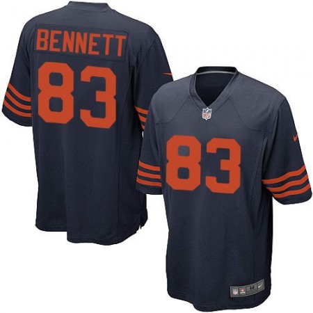 Bears #83 Martellus Bennett Navy Blue 1940s Throwback Youth Stitched NFL Elite Jersey