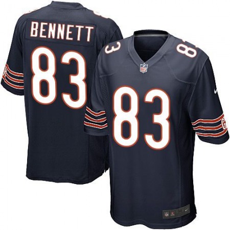 Bears #83 Martellus Bennett Navy Blue Team Color Youth Stitched NFL Elite Jersey