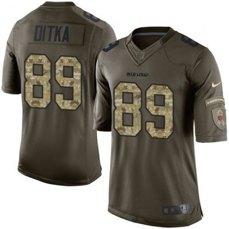 Bears #89 Mike Ditka Green Youth Stitched NFL Limited Salute to Service Jersey
