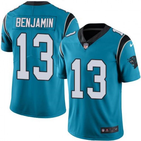 Panthers #13 Kelvin Benjamin Blue Youth Stitched NFL Limited Rush Jersey