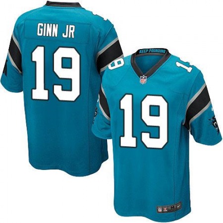 Panthers #19 Ted Ginn Jr Blue Alternate Youth Stitched NFL Elite Jersey