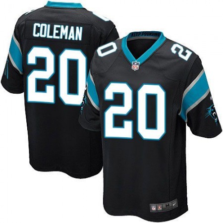 Panthers #20 Kurt Coleman Black Team Color Youth Stitched NFL Elite Jersey
