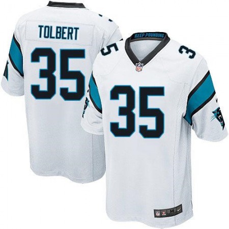Panthers #35 Mike Tolbert White Youth Stitched NFL Elite Jersey