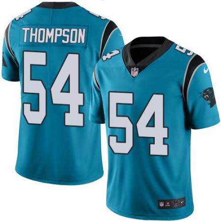 Panthers #54 Shaq Thompson Blue Youth Stitched NFL Limited Rush Jersey