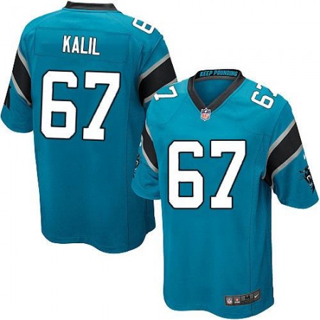 Panthers #67 Ryan Kalil Blue Alternate Youth Stitched NFL Elite Jersey