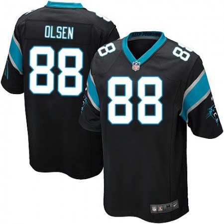 Panthers #88 Greg Olsen Black Team Color Youth Stitched NFL Elite Jersey