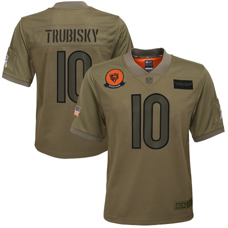 Youth Chicago Bears #10 Trubisky 2019 Camo Salute To Service Stitched NFL Jersey