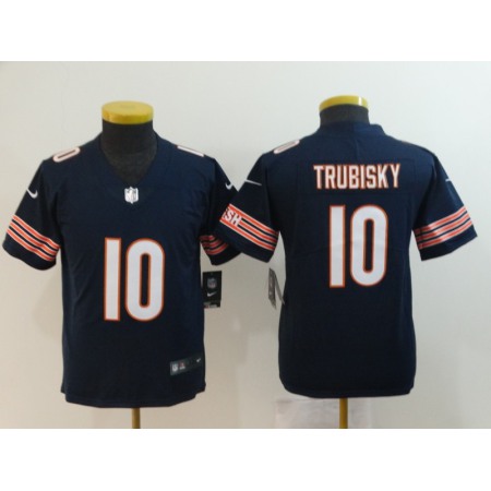 Youth Chicago Bears #10 Trubisky Navy Vapor Untouchable Limited Stitched NFL Jersey