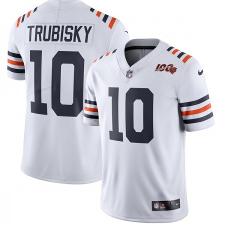 Youth Chicago Bears #10 Trubisky White 2019 100th Season Limited Stitched NFL Jersey