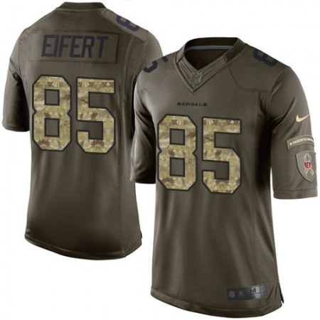 Bengals #85 Tyler Eifert Green Youth Stitched NFL Limited Salute to Service Jersey