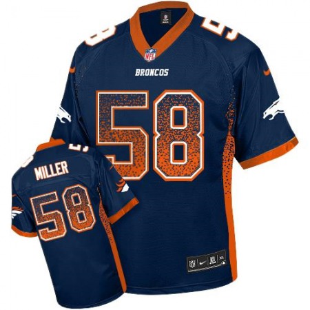 Broncos #58 Von Miller Blue Alternate Youth Stitched NFL Elite Drift Fashion Jersey