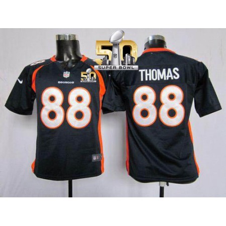 Broncos #88 Demaryius Thomas Blue Alternate Super Bowl 50 Youth Stitched NFL Elite Jersey