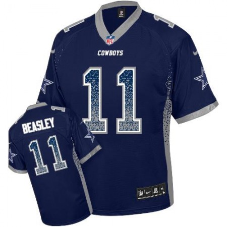 Cowboys #11 Cole Beasley Navy Blue Team Color Youth Stitched NFL Elite Drift Fashion Jersey