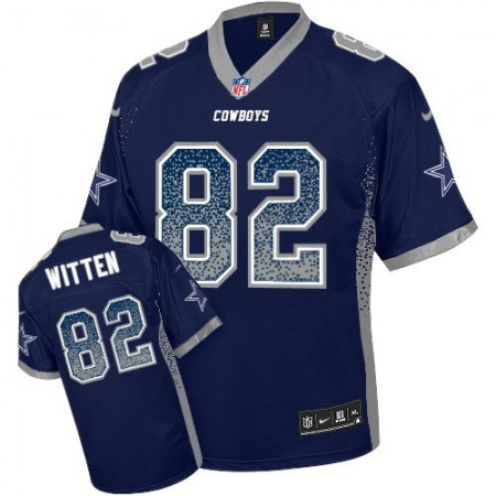 Cowboys #82 Jason Witten Navy Blue Team Color Youth Stitched NFL Elite Drift Fashion Jersey