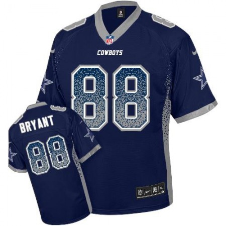 Cowboys #88 Dez Bryant Navy Blue Team Color Youth Stitched NFL Elite Drift Fashion Jersey
